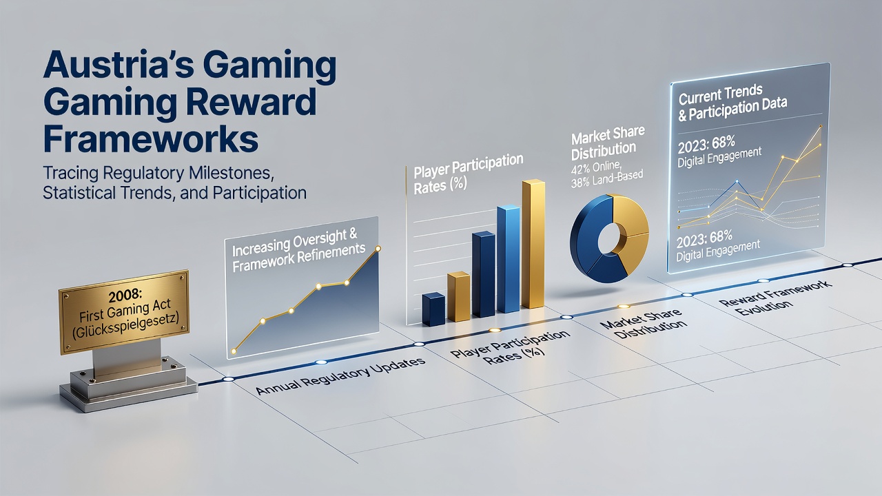 Statistical charts and graphs displaying Austrian gaming participation trends over recent years